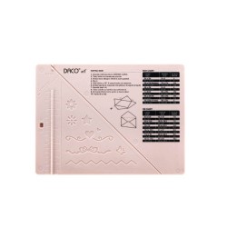 Placa Biguire Daco si Cutit Biguire, 21.5x16 cm, Plastic, Roz, pentru Confectionarea Felicitarilor si Plicurilor, Set Placa si Cutit Biguire, Placa Biguit Hartie, Placi Biguire Hartii, Cutit Biguit Hartie, Cutit Biguire si Embosare