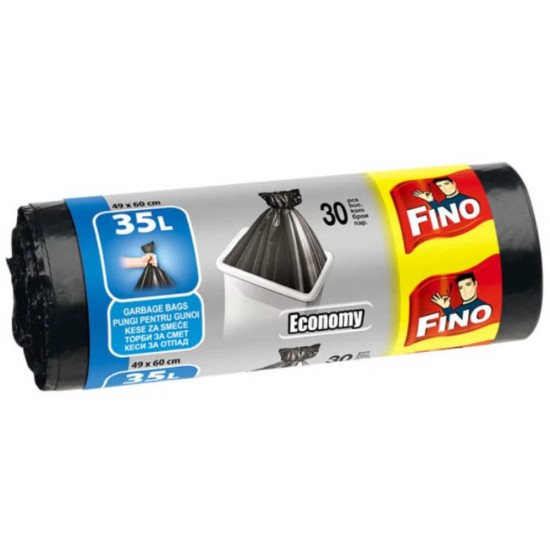 Saci Menajeri Fino Economy, 35L, 30 Buc/Set, Negri, Saci, Saci Menaj Negri, Saci Menajeri, Saci Fino, Saci Menajeri Fino, Saci de Gunoi, Saci pentru Gunoi, Saci de Gunoi Fino, Saci de Menaj, Saci pentru Menaj, Saci de Menaj Fino