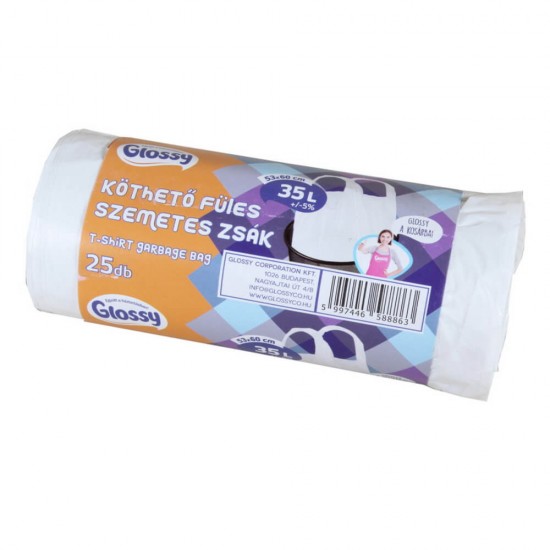 Saci Menajeri Glossy 35 L, 53x60 cm, 25 Buc/Rola, Albi, Saci, Saci Menaj Albi, Saci Menajeri, Saci Glossy, Saci Menajeri Glossy, Saci de Gunoi, Saci pentru Gunoi, Saci de Gunoi Glossy, Saci de Menaj, Saci pentru Menaj