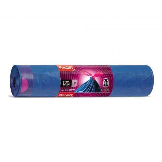 Set 10 Saci Menajeri Magnetici in Rola PACLAN cu Snur, 120L, 70x100 cm, Albastru Inchis, Rola Saci Menajeri, Role Saci Menaj, Saci Menajeri in Rola, Rola Saci de Gunoi, Saci Menaj, Saci de Gunoi, Saci Menajeri 120L