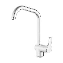 Baterie Alama pentru Chiuveta Sanobi Urban, Gat Lebada, Finisaj Cromat, Baterii Cromate pentru Chiuveta Bucatarie, Baterie cu Gat Lebada pentru Bucatarie, Baterii pentru Chiuvete Bucatarie, Baterie cu Gat Lebada pentru Bucatarie