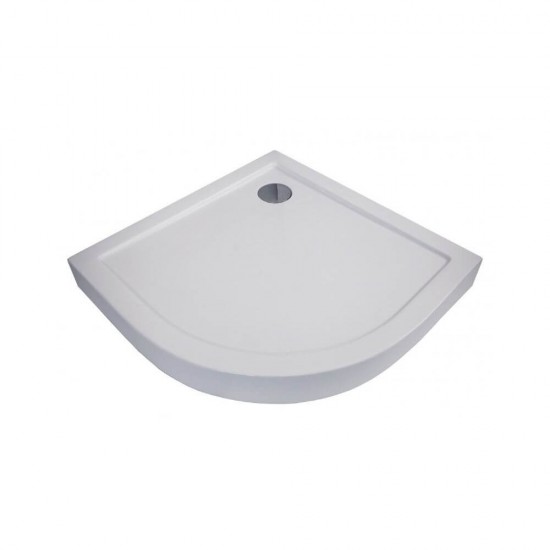 Cadita Dus Semirotunda Kolo First, 800x800x165 mm, Material Acrilic Alb, Cada pentru Dus 80x80x16.5 cm, Cadita pentru Dus, Cadite Semirotunde pentru Dus, Cadita Semirotunda pentru Cabina de Dus, Cadite pentru Cabinele de Dus