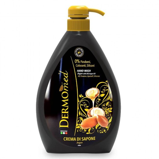 Sapun Lichid DERMOMED, 1 L, Sapun Lichid cu Ulei de Argan, Sapun Hidratant, Sapun Lichid Hidratant, Sapun Lichid, Sapun Dermomed, Dermomed Sapun Lichid Ulei de Argan, Sapun Lichid cu Pompita