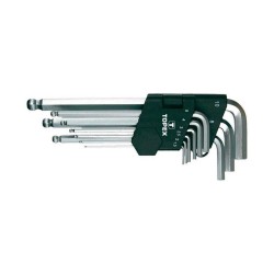 Set de 9 Chei Lungi Imbus Topex, Dimensiuni 1.5-10 mm, Chei Imbus, Chei Imbus Lungi, Set Chei Imbus, Chei Imbus Profesionale, Chei Imbus Mari, Cheie Imbus, Chei Hexagonale Imbus, Cheie Cap Inbus, Cheie Imbus Scurta