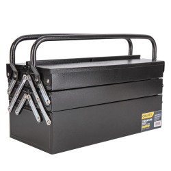Cutie pentru Scule Deli, Otel, Manere din Metal, 3 Nivele, Vopsea Rezistenta la Zgaraieturi, Cutie pentru Scule, Cutie de Scule, Cutie Depozitare Scule, Cutii Scule, Cutie pentru Unelte, Cutie de Unelte, Cutie Depozitare Unelte, Cutii Unelte