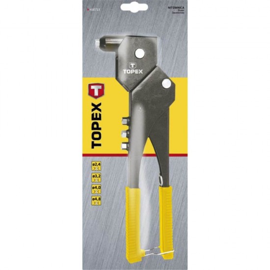 Cleste pentru Nituri din Aluminiu Topex, 300 mm Lungime, Diametru de 2.4-4.8 mm, Material Metalic, Cleste Metalic Topex, Cleste Metalic Nituri, Unelte pentru Casa