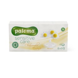 Batiste Hartie PALOMA, 4 Straturi, Parfum de Musetel, 8x9 cm, 8 Buc/Set, Servetele Uscate, Batiste Nazale Parfumate, Servetele Parfumate, Servetele Uscate Parfumate, Servetele Faciale, Articole Cosmetica, Set de Servetele