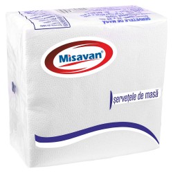Servetele de Masa Misavan, 33x33 cm, 40 Buc/Set, 2 Strat, Albe, Servetele Masa, Servetele pentru Masa, Servetele Hartie pentru Masa, Servetlee hartie de Masa, Servetele Hartie de Masa Misavan