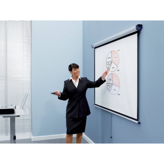 Ecran Proiectie Manual de Perete Nobo, Format 16:10, Diagonala 67.3 Inch, 906x1450 mm, Alb, Ecran de Proiectie, Ecrane Proiectie, Ecran Proiectare pentru Scoala, Ecran Proiectie Videoproiector, Ecran de Proiectie Nobo, Ecrane de Proiectie