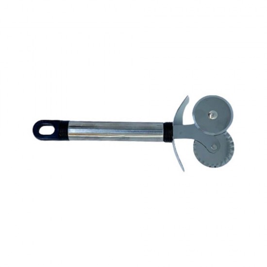 Cutit pentru Pizza cu 2 Role, Maner Metalic, Cutit de Taiat Pizza, Taietor Pizza, Feliator Pizza, Feliator Pizza Profesional, Cutter Pizza, Rola Pizza, Rola Taiat Pizza, Rola Taiat Aluat, Rola Aluat pentru Pizza, Ustensile de Taiat Pizza