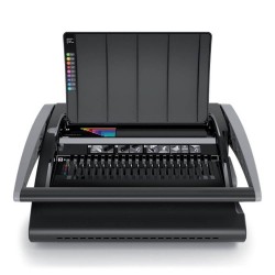 Aparat de Indosariat GBC CombBind C210, Capacitate 450 Coli, Perforare 25 Coli, 46.5x14.5x46.5 cm, Greutate 8.7 Kg, Aparat de Legat cu Inele de Plastic, Masina Indosariere, Aparat de Spiralat, Aparat de Indosariat cu Inele de Plastic, Aparatura Birou
