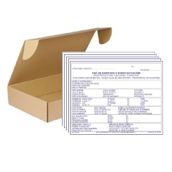Set 20 Fise de Cazare A5, 2 Ex, 50 Seturi/Carnet - Formular Anuntare Sosiri, Plecari