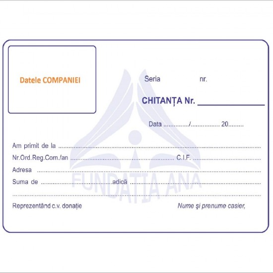 Chitante Personalizate Autocopiative A6 in 3 Exemplare, Tipar 1+1, Coperti si Prelungire din Carton, Formulare Personalizate, Chitantier Tipizat Personalizat