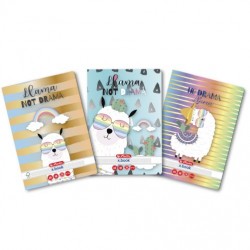 Caiet A5 48f Patratele Llama