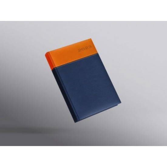 Agenda Datata A5 Premium Deluxe Marbella 352 Pagini Portocaliu/bleumarin 2023