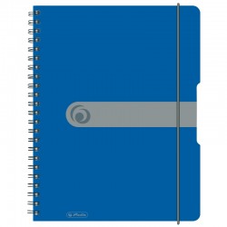 Caiet A4 80f Spirala Elastic Perforat Eotg Coperta Pp Albastru