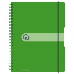 Caiet A4 80f Spirala Elastic Perforat Eotg Coperta Pp Verde Opac