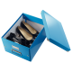 Cutie Depozitare Leitz Wow Click & Store, Carton Laminat, Medie, Albastru