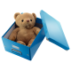 Cutie Depozitare Leitz Wow Click & Store, Carton Laminat, Medie, Albastru