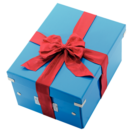 Cutie Depozitare Leitz Wow Click & Store, Carton Laminat, Medie, Albastru