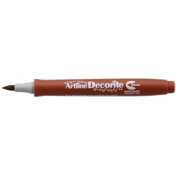 Marker Artline Decorite, Varf Flexibil (tip Pensula) - Maro