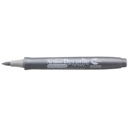 Marker Artline Decorite, Varf Flexibil (tip Pensula) - Argintiu