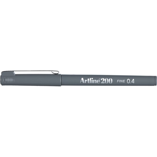Liner Artline 200, Varf Fetru 0.4mm - Gri