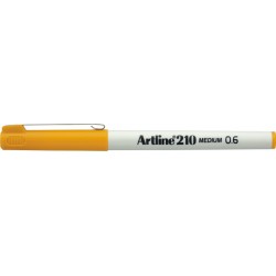 Liner Artline 210, Varf Fetru 0.6mm - Galben