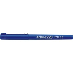 Liner Artline 220, Varf Fetru 0.2mm - Albastru