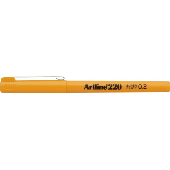 Liner Artline 220, Varf Fetru 0.2mm - Galben