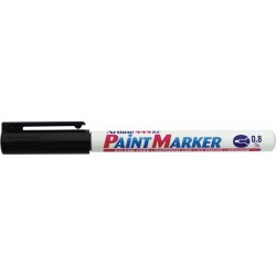 Marker Cu Vopsea Artline 444xf, Corp Metalic, Varf Rotund 0.8mm - Negru
