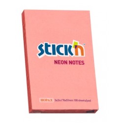 Notes Autoadeziv 76 X 51 Mm, 100 File, Stick"n - Roz Neon