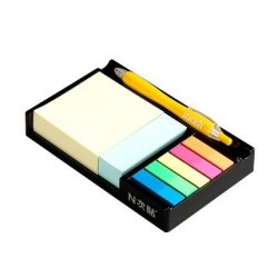 Notes Autoadeziv Cu Suport, 76 X 76/76 X 25/45 X 12 Mm, Stick"n - Culori Asortate