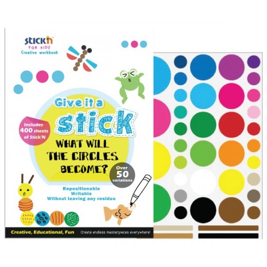 Carte Creativa Stick"n Circle - Cercuri Neon Asortate