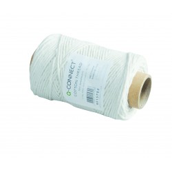 Sfoara Din Bumbac, Ceruita, 80m, 100g/ghem, Q-connect - Culoare Alba