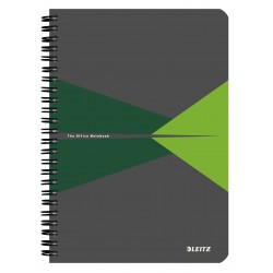 Caiet De Birou Leitz Office, Carton Laminat, Coperta Flexibila, A5, 90 Coli, Cu Spira, Dict, Verde
