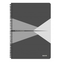 Caiet De Birou Leitz Office, Pp, Fsc, Reciclabil, A4, 90 Coli, Cu Spira, Matematica, Gri