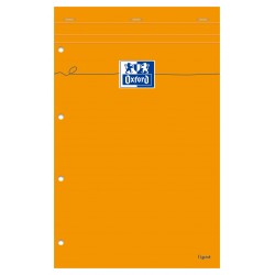 Blocnotes A4+, Oxford Orange, 80 File Galben - 80g/mp, Scribzee, 4 Perf, Coperta Carton - Dictando