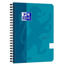 Caiet Cu Spirala A5, Oxford School Touch , 70 File-90g/mp, 4 Perf, Coperta Carton Turcoaz - Mate