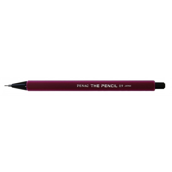 Creion Mecanic Penac The Pencil, Rubber Grip, 0.9mm, Varf Plastic - Corp Bordeaux