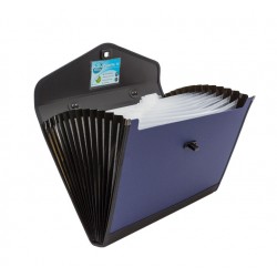 Organiser Cu Burduf Cu 24 Compartimente, Inchidere Cu Mechanism, Cu Maner, Pukka - Albastru/negru