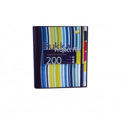 Project File A4 (caiet Mecanic Cu Buzunar), 100 File 80g/mp, 4 Inele, Pukka Pad - Dictando -albastru