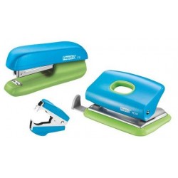 Set Capsator Plastic Rapid F5, Perforator Plastic Fc10 Si Decapsator, 10 Coli, Blister, Albastru-ver