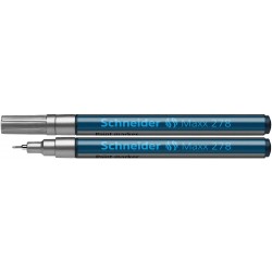 Marker Cu Vopsea Schneider Maxx 278, Varf Rotund 0.8mm - Argintiu