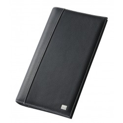 Mapa Piele, Pentru 160 Carti Vizita, Cu Inele, Index A-z, Sigel Milano - Negru