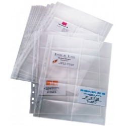 Rezerve Pentru 100 Carti De Vizita, 10folii/set, Pentru Mapa Vz-301, Sigel - Transparente