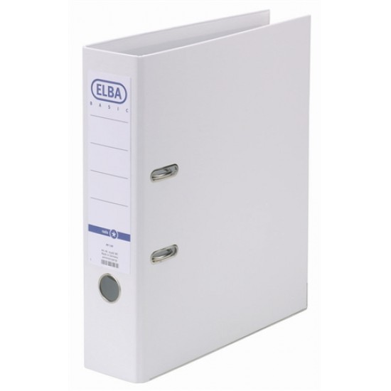 Biblioraft A4, Plastifiat Pp/pp, Margine Metalica, 80 Mm, Elba Smart Pro+ - Alb