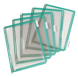 Buzunare Prezentare Pentru Display, A4, (10 Buc/set), Rama Metalica, Tarifold - Verde