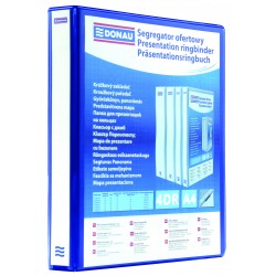 Caiet Mecanic Cu Buzunar, Plastifiat Pp, 4 Inele In "d", 50 Mm, Cotor 75mm, Donau - Negru