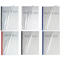 Coperti Plastic Pvc Cu Sina Metalica 5mm, Opus Easy Open - Transparent Cristal/alb